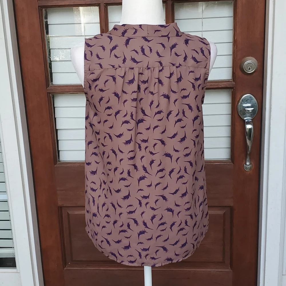Loft Pussycat Bow Sleeveless Top - Picture 3 of 4